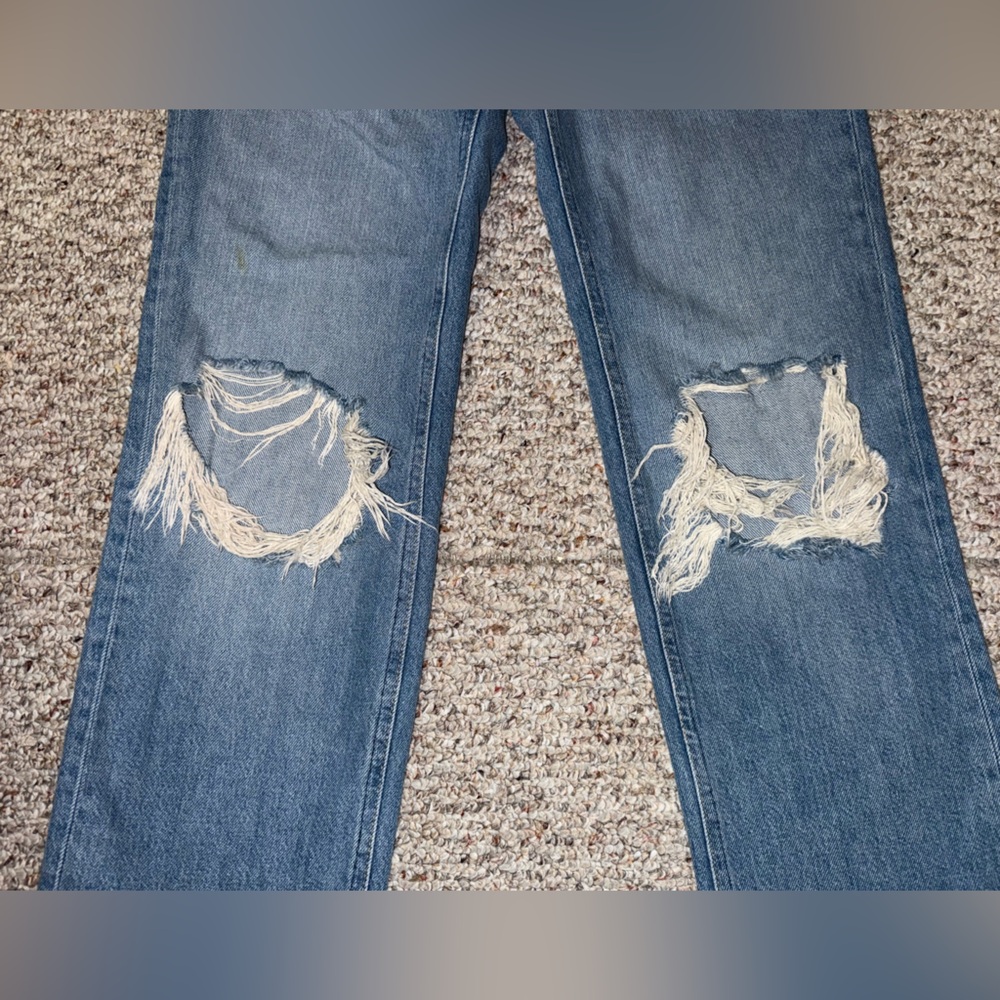 We The Free Light Blue Denim Jeans Maggie mid rise size 26 - Picture 3 of 11